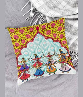 Houzzcode - Water Repellent Yellow Polyester Pillow Covers 40x40x3 ( Pack of 1 )