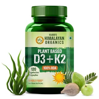 Vlado's Himalayan Organics Plant Based D3 + K2 120 Veg Capsules