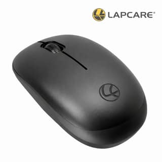 LAPCARE Safari III B Wireless Mouse-2.4GHz High Precision with Upto 1600 DPI, Nano Receiver and Plug & Play Usage -USB/Black