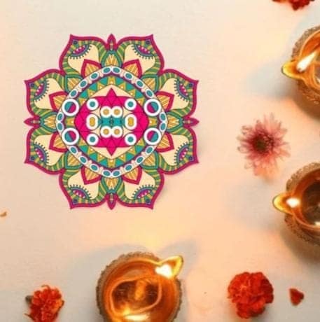 Diwali Rangoli Stickers Mandala
