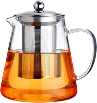 Glass teapot Kettle Teapot with Stainless Steel Infuser, Glass Teapot for Loose Leaf Tea, Blooming Tea, and Herbal