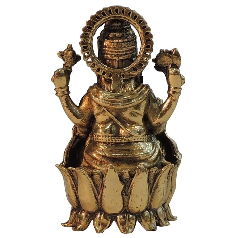 Brass Ganesh Ji Idol � Handmade Lord Ganesha Brass Murti, Height : 3 Inch (BSMAS1822 G) view 3