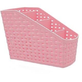(Plastic Holder) Storage Box Desktop 4 Grid Sub-Grid Storage Case Remote Organisers- Storage Organizer