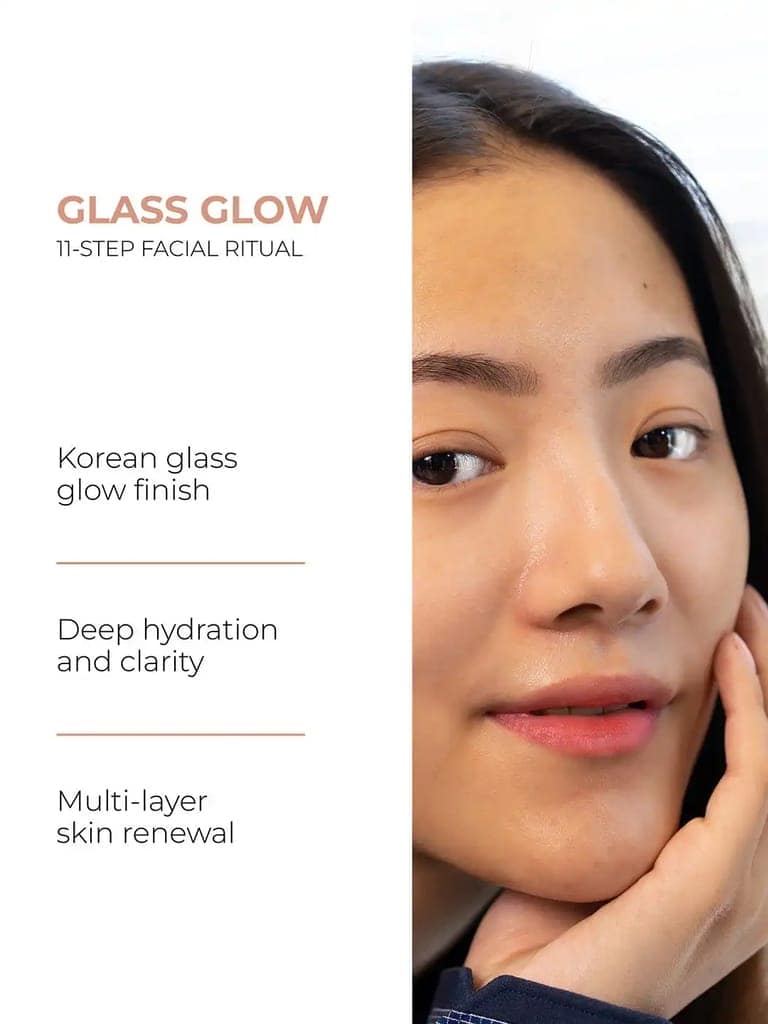 Kanpeki Glass Glow 11-Step Korean Skincare Facial Kit for Brightening & Hydrating Facial Treatment (312gm each) Pack of 2 view 5