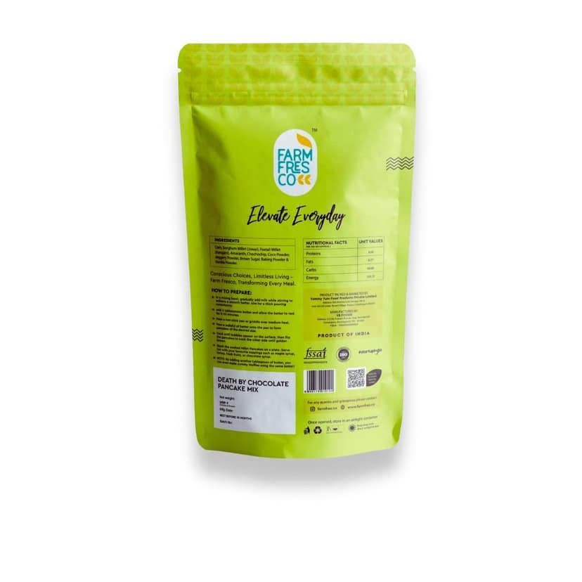 FarmFresco Death by Chocolate Millet Pancake Mix 165g view 2