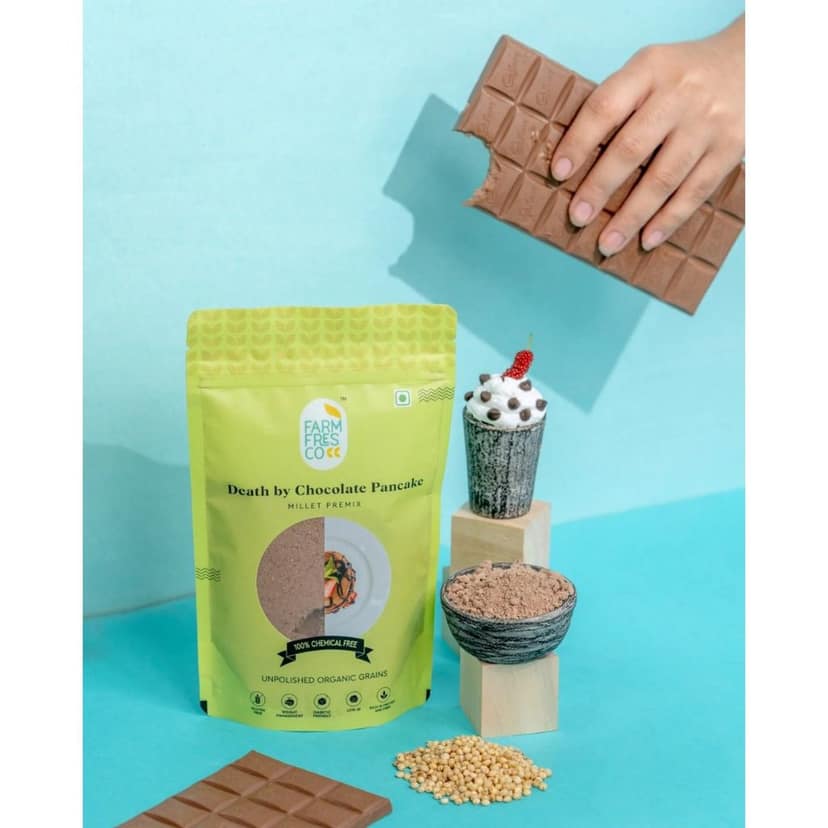 FarmFresco Death by Chocolate Millet Pancake Mix 165g view 4