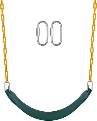 REZNOR Flexible Swing Seat Set for Kids/Adults Outdoor Park Garden Tree Backyard with 60 Plastic Coated Chain, Weight Support Upto 150kg