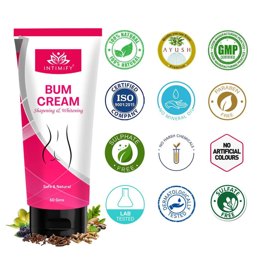 Intimify Bum Cream for hips enlargement, hip cream, hips enlargement cream, hips massage, bum shape view 3
