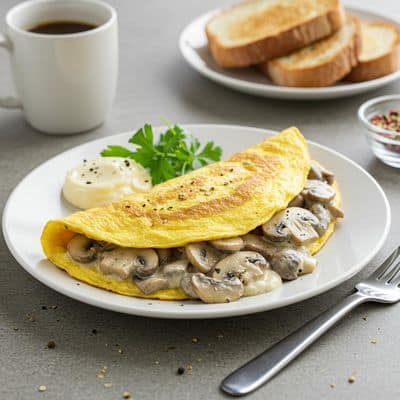 Creamy Mushroom Omelette