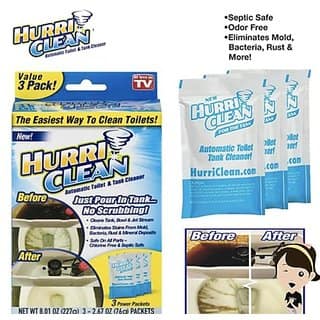 Right hurri clean Automatic Toilet and Tank Cleaner Pack of 3 Scrub fast toilet powder, Regular Powder Toilet Cleaner