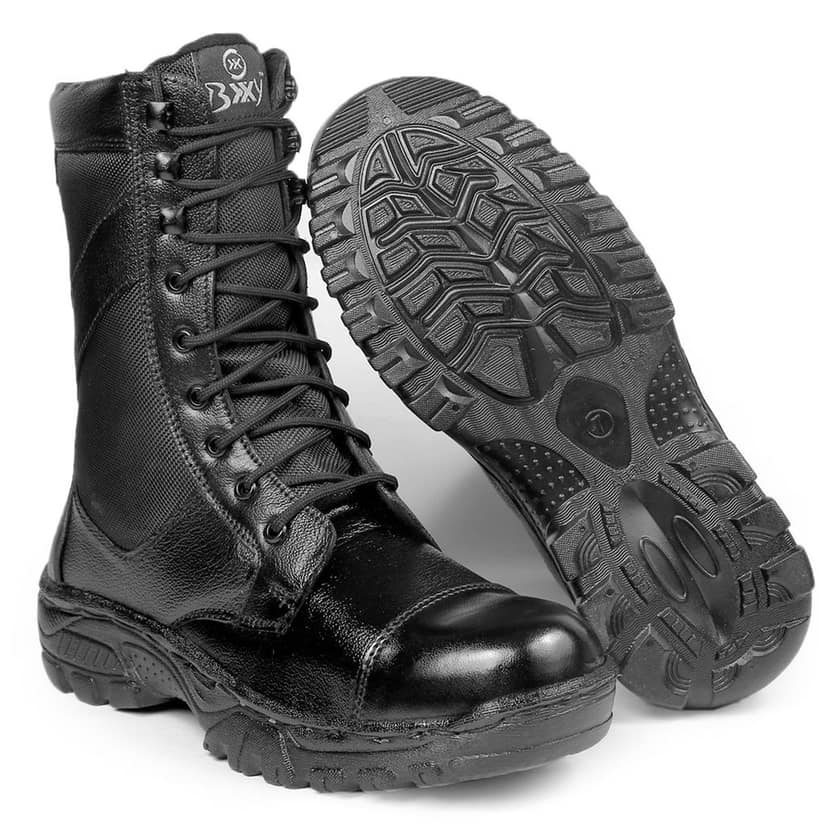 BXXY Pure Leather Biker Boots for Men view 10
