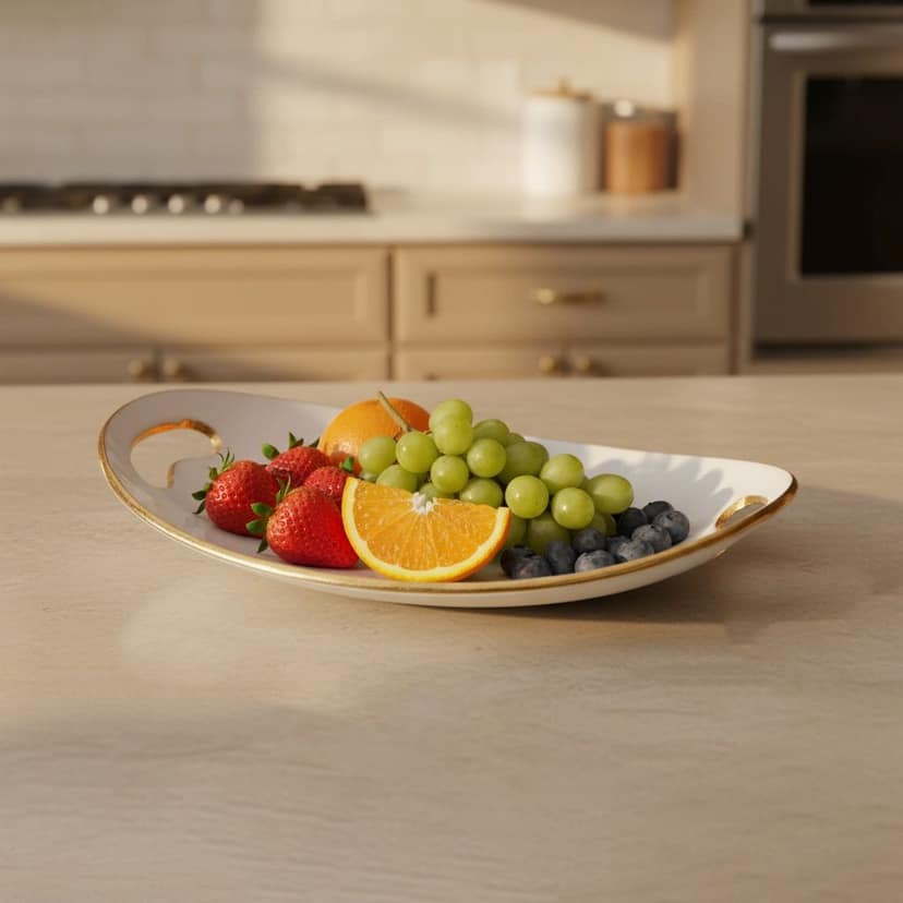 Aluminium Decorative Oval Meena Platter (AMAS3167/9)
