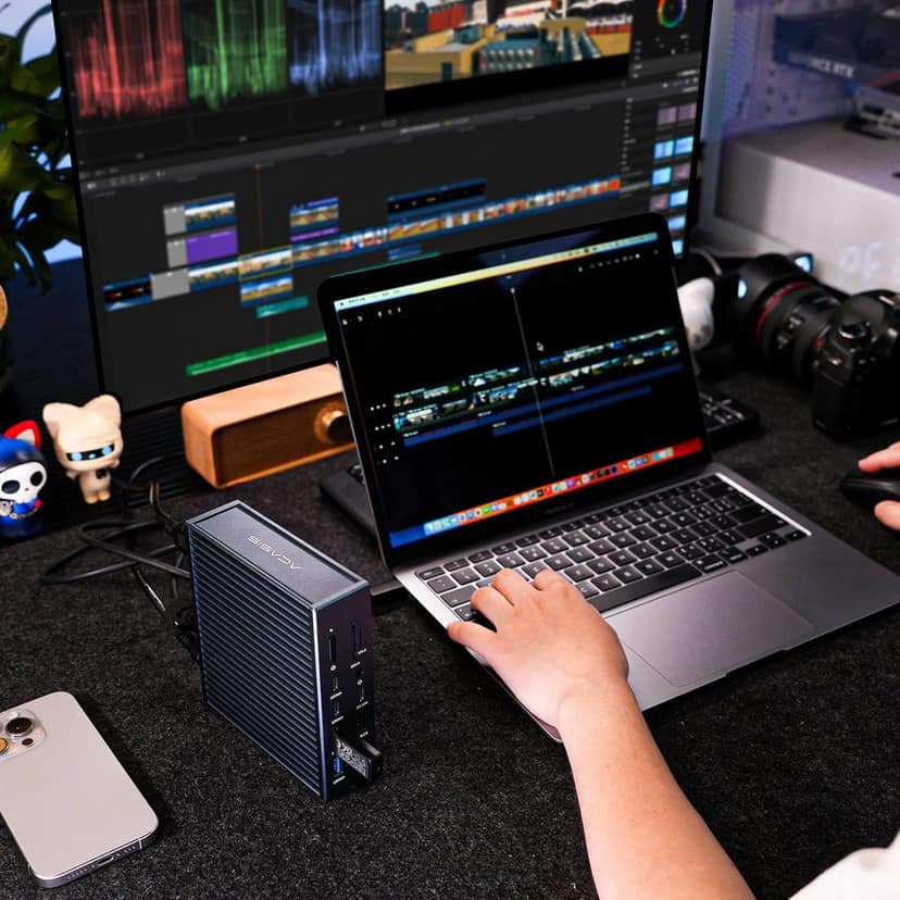 ACASIS Thunderbolt 4 Dock-21 Ports, Dual Monitor, 8K60Hz HDMI, 2.5 GbE, SD/TF4.0,10Gbps USB C/A 3.2 Gen2, 3.5mm, 40Gbps Dock for Mac M1/M2/M3 Pro/Max view 7
