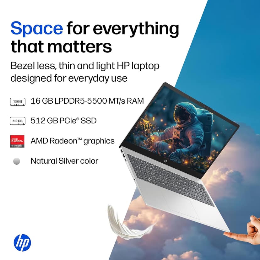 HP LAPTOP 15S-FC0806AU R5-7520U/16GB RAM/512GB SSD/WIN11+MSO/15"-SIL view 2