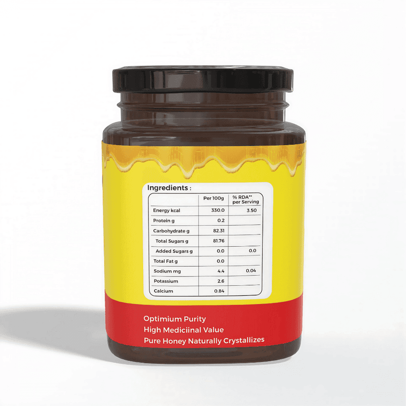 500g Natural Tulsi Honey NMR Tested view 3