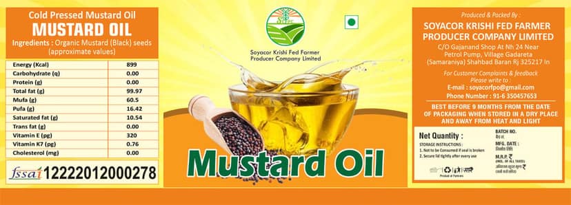 Mustard Oil (3 Litre) view 4