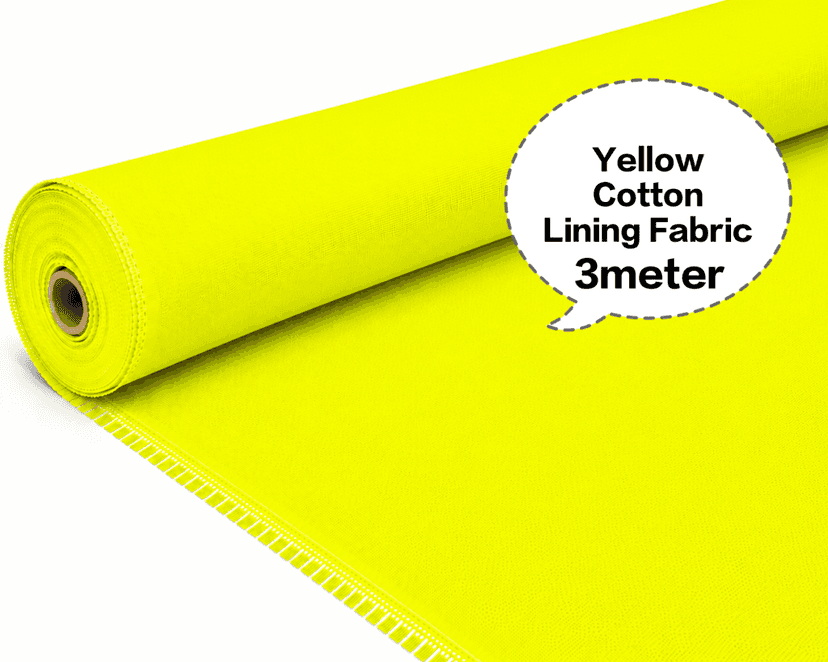 Yellow Cotton Lining Fabric (Chhota Panna), Yellow Cotton Lining Fibre (Chhota Panna), Yellow Lining Cloth (Chhota Panna), Soft Yellow Cotton Lining (Chhota Panna), Yellow Garment Lining Fabric (Chhota Panna) view 3