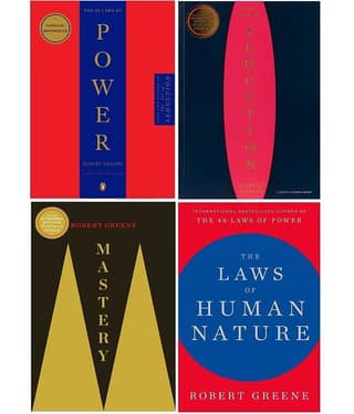 Robert Greene 4 Books Set: 48 Laws, Seduction, Mastery & Laws of Human Nature