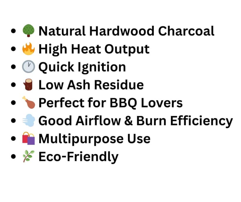 Premium Hardwood Charcoal - Perfect for Grilling 1KG view 3