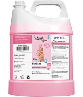 Mirah Belle Hand Rub Sanitizer Liquid- Can Sulfate and Paraben Free Hand Sanitizer 5000 mL Pack of 1
