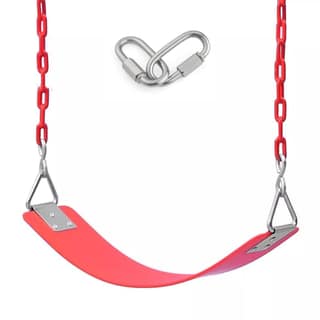 REZNOR Heavy Duty Flexible Swing Seat with Metal Triangle Ring, Anti-Rust Chain Set for Kids & Adults, Playground, Jungle & Gym