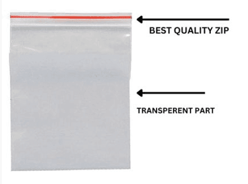 Stylish Zip Lock Pouch Storage Bags Multi-Purpose Re-Ussable Transparent To Carry Small Items Like Jewellery ,Mirrors,Beauty Products,Buttons,Pins,Coinss, Stamps,Spices Etc.(3x4 inch,100pcs) view 2