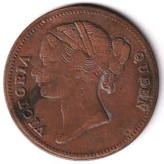 50 Grams 1 Anna 1818 Victoria Queen Head Silver Plated Ancient India Edition