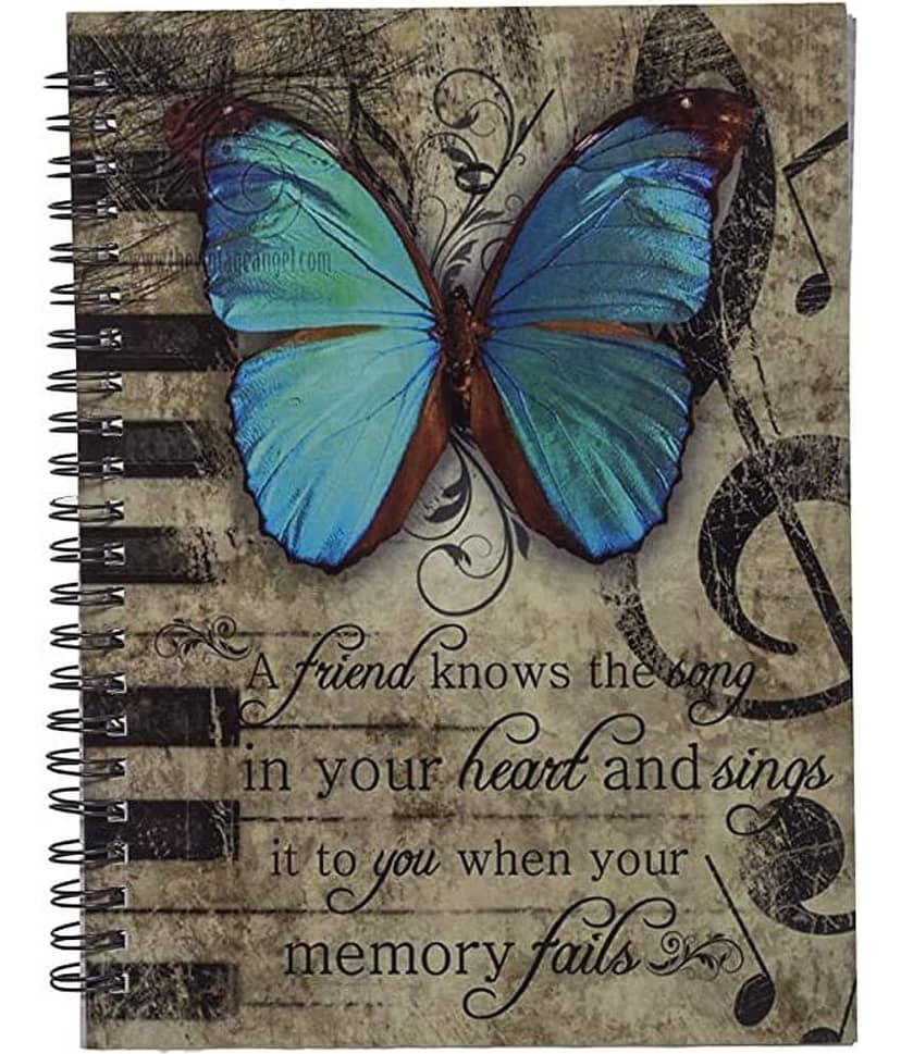 Butterfly Print Diary In Wiro Binding A5 Diary