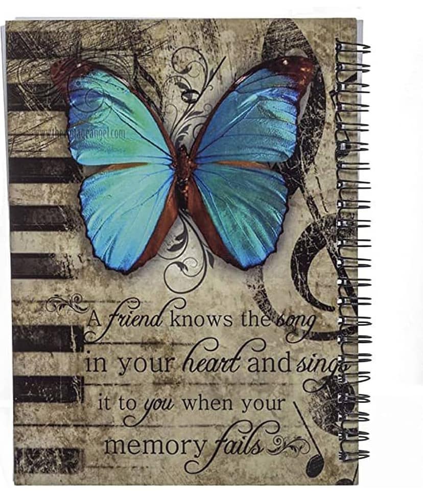 Butterfly Print Diary In Wiro Binding A5 Diary view 2