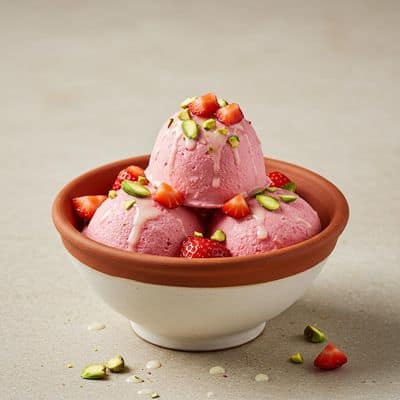 Strawberry Kulfi