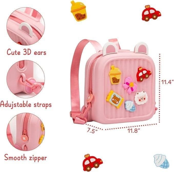 Kids Backpack – Lightweight and Durable School Bag with Adjustable Straps and Customizable Badges view 2