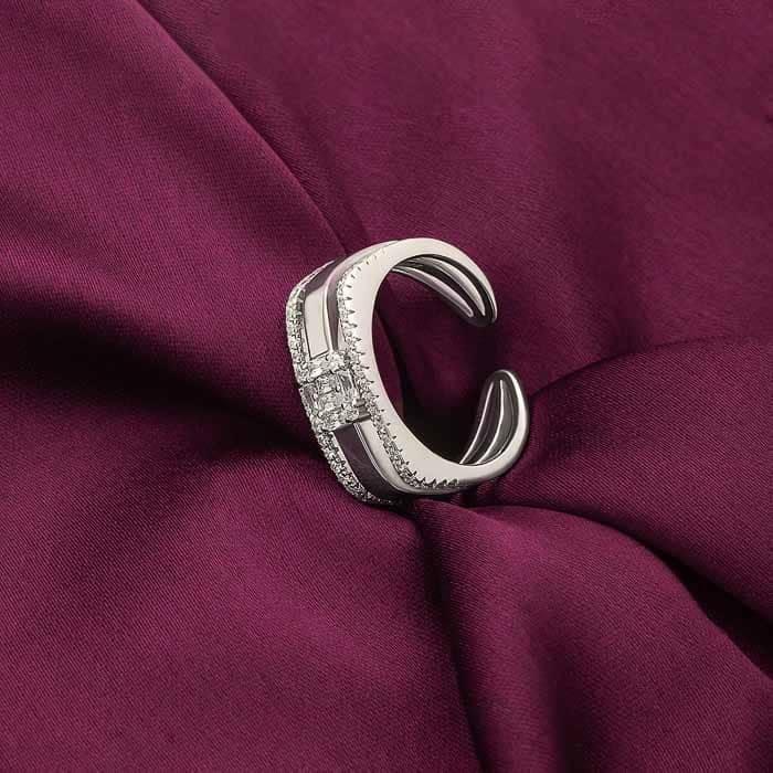 Silver Crystalline Ring view 3
