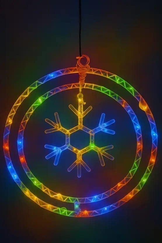 SPARKWORLD 1 LEDs 0.4 m Multicolor Flickering Snow Flake Rice Lights (Pack of 1)