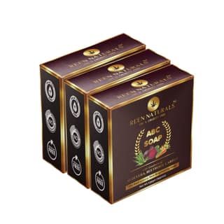 Reen Naturals ABC SOAP | Luxury Skin Brightening Soap | 100% Natural Aloe Vera, Beetroot & Carrot Extracts with Rich Butter and Rose Essential oil | Handmade Soap 125gm (3X 125gm) Reen Naturals ABC SOAP | Luxury Skin Brightening Soap | 100% Natural Aloe