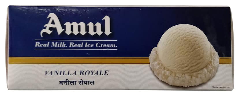 Amul Real Milk Real Ice Cream Vanilla Royale 2L