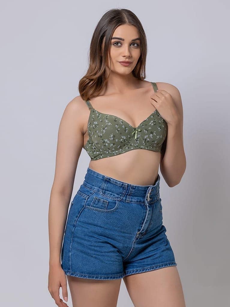 Funky Floral Lightly Padded Underwired Full Cup Bra view 3
