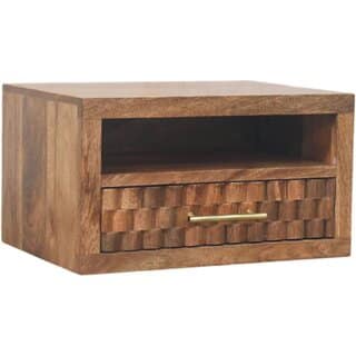 Arno Wall-Mounted Nightstand in Golden Teak