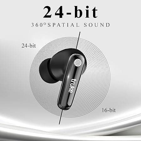 truke New Launch Mega 10 True Wireless in Ear Earbuds W/ 24-Bit Lossless Spatial Audio, 70H Battery Fast Charge Buds view 2
