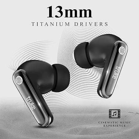 truke New Launch Mega 10 True Wireless in Ear Earbuds W/ 24-Bit Lossless Spatial Audio, 70H Battery Fast Charge Buds view 3