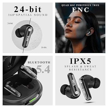 truke New Launch Mega 10 True Wireless in Ear Earbuds W/ 24-Bit Lossless Spatial Audio, 70H Battery Fast Charge Buds view 8