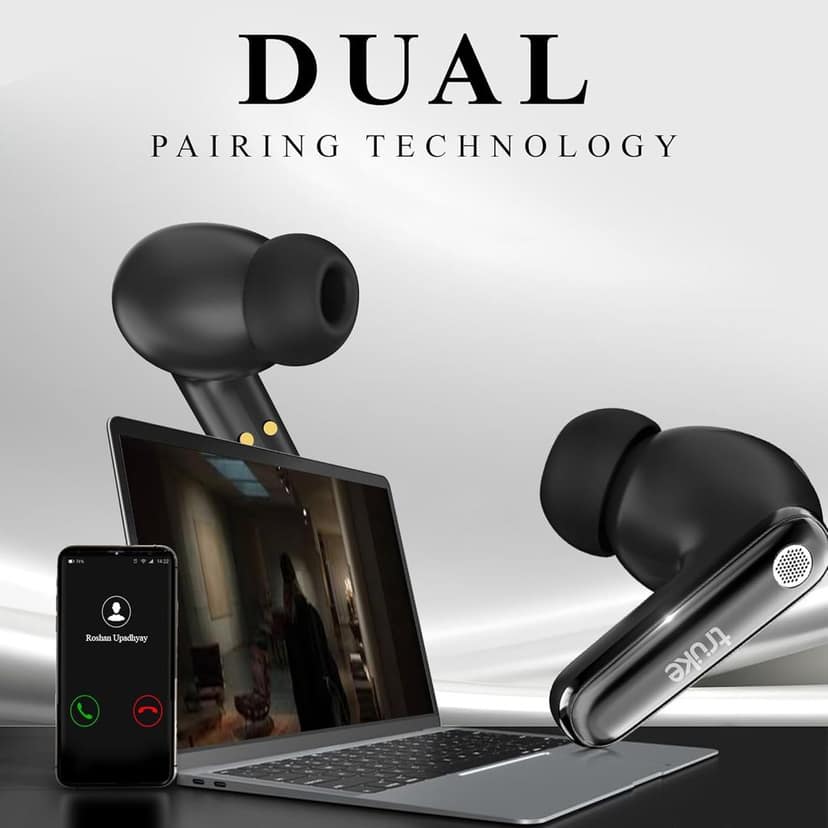 truke New Launch Mega 10 True Wireless in Ear Earbuds W/ 24-Bit Lossless Spatial Audio, 70H Battery Fast Charge Buds view 9
