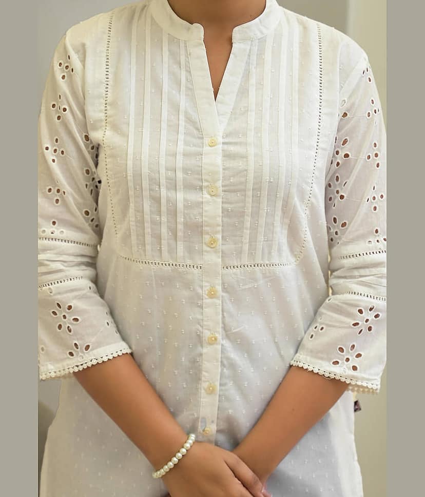 Juniper Women's Cotton Blend Regular Top ( White ) view 2