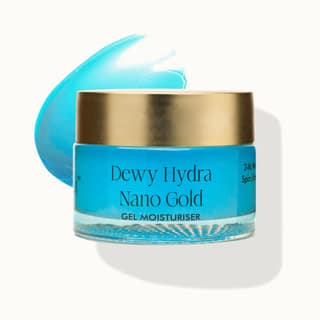 VEDICDERM Nano Gold Dewy Hydra Gel Moisturizer SPF 45 PA++++ | Matte Finish & Oil-Free Hydration | With Olive Squalane, Aloe Vera & Vitamin E | Refreshing, Lightweight, Non-Greasy Formula for Oily Skin | 50g