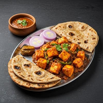 Chatakdaar Paneer With Tandoori Roti