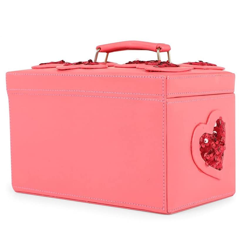 Carrot Pink Hearts Vanity Box view 3