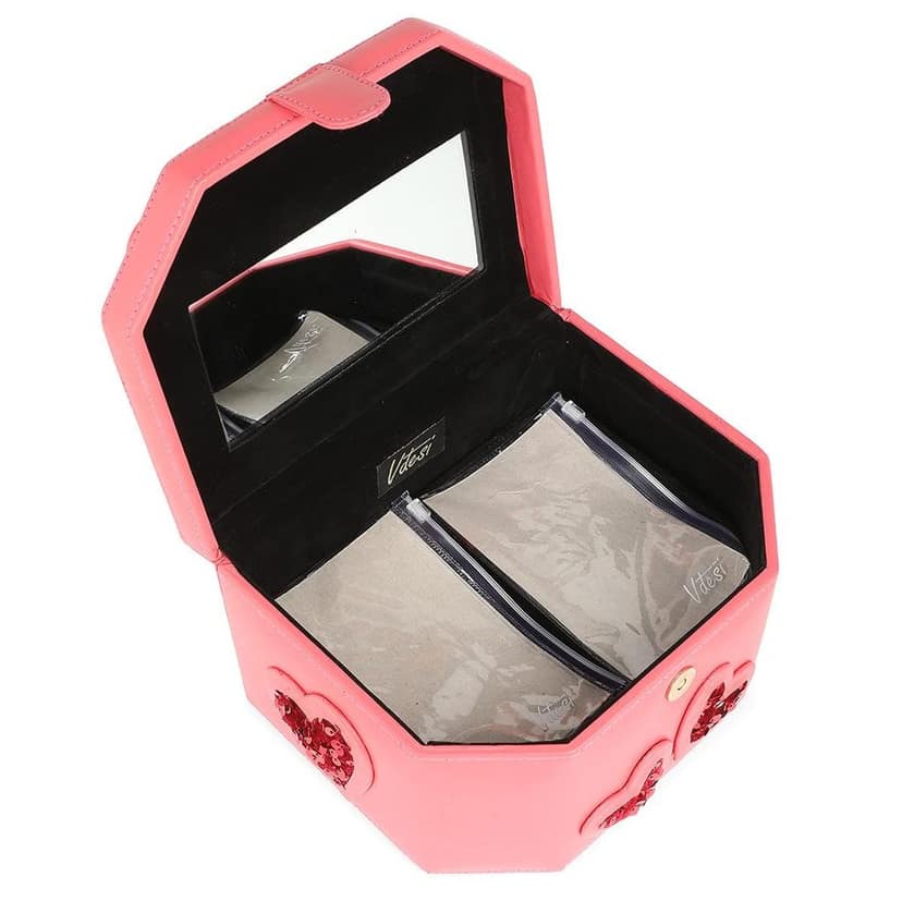 Carrot Pink Hearts Vanity Box view 5