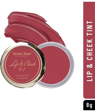 Seven Seas Lips & Cheek Tint Enriched With Vitamin C For Lips,Cheeks and Eye (Hippie Pink 8g)