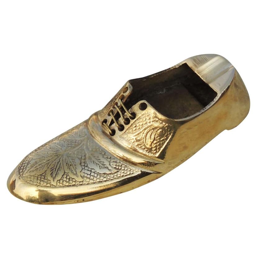 Brass Ashtray | Heavy Quality Smoking Ash Tray Home Decor, Height : 1 Inch (ZMAS154 D) view 2