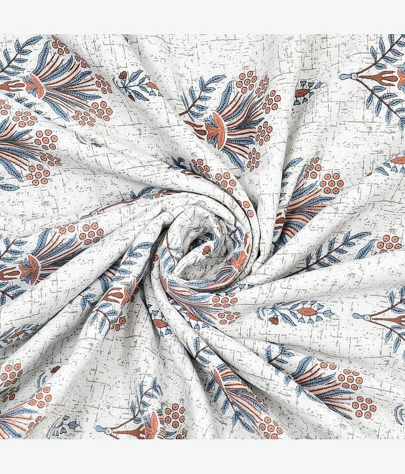 Shubastik Cotton Printed Single Bed Dohar - Blue ( ) view 2