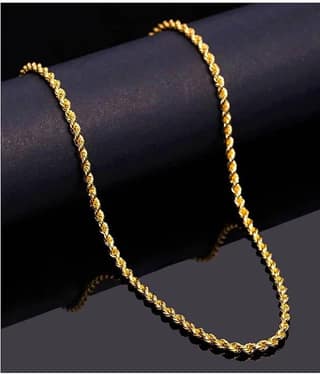 H M PRODUCT Gold Plated Chain ( Set of 1 )